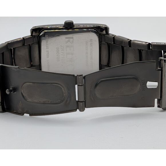 Relic Rectangular Stainless Steel Watch Roman Numerals Date Quartz ZR77109 - Picture 6 of 7